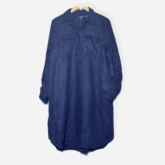 Lauren Ralph Lauren | Dresses | Lauren Ralph Lauren Linen Shirt Dress |  Poshmark